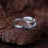 dainty sterling silver ring for women with nature inspired design