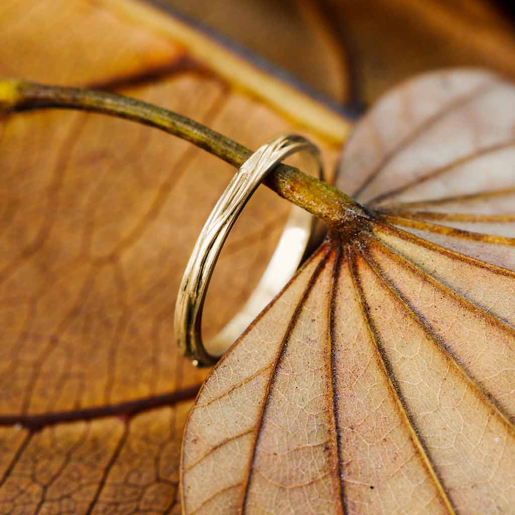 Wedding Band Koya 14k Yellow Gold Twig Engagement Ring Cobali Jewelry