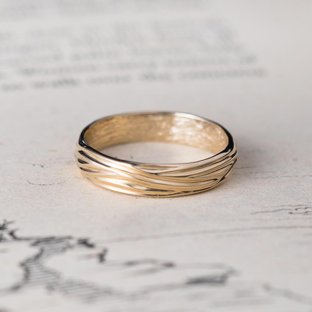 14K gold wedding jewelry for him