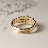 MOONSTONE ENGAGEMENT + WEDDING RING SET LIA + JUU | 14K GOLD & RAINBOW MOONSTONE