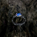 blue australian opal statement ring