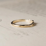 delicate twig 14K solid gold wedding ring womens