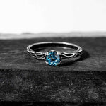 elegant topaz promise ring for her