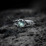 labradorite nature inspired womens engagment ring