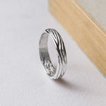 masculine branch simple gold wedding ring