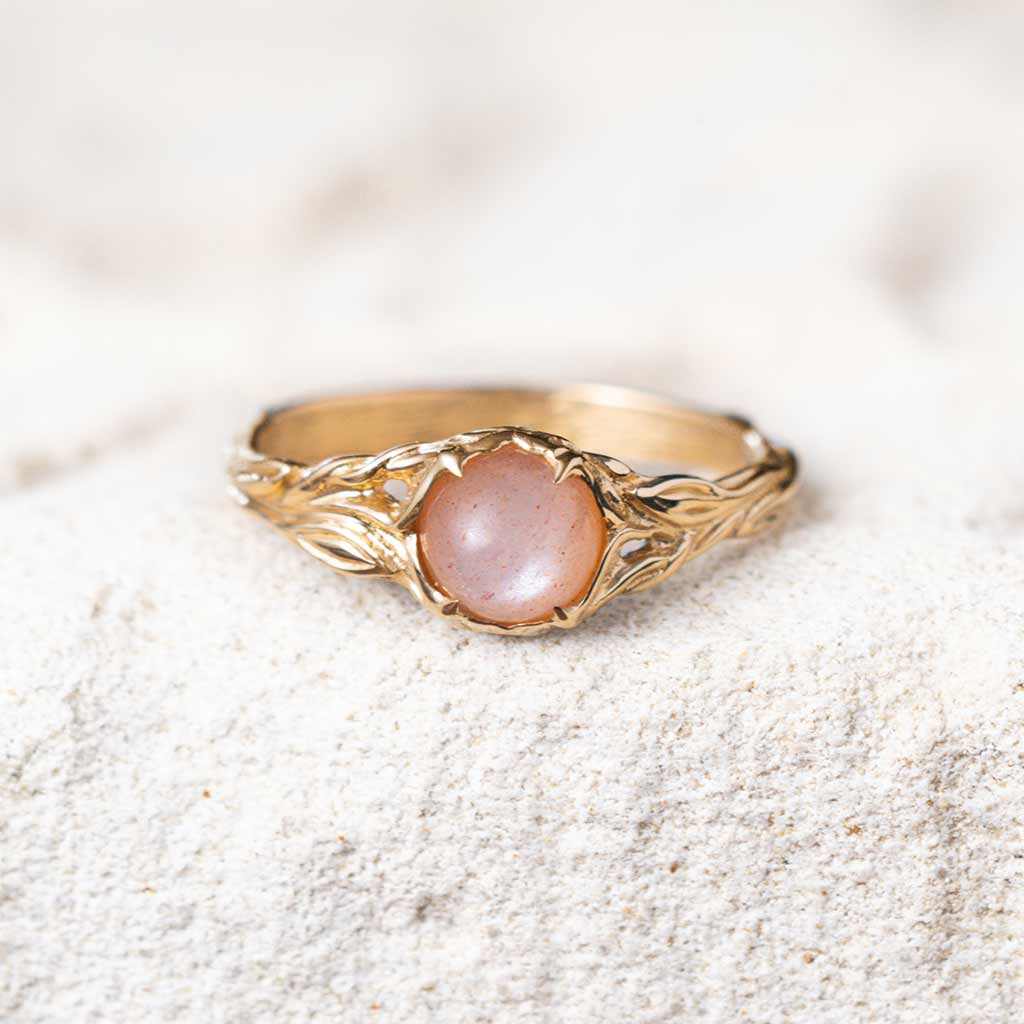 mother nature inspired twig solid gold ring for her