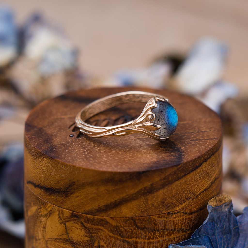 natural stone gold ring womens anniversary gift