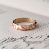 rose gold minimalist wedding band men twig ring
