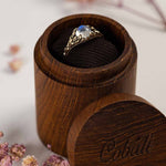 solid gold ring black gold ring in gift box gift wrapping