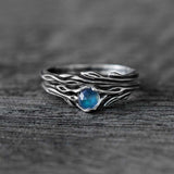 sterling silver stackable moonstone ring and womens wedding band